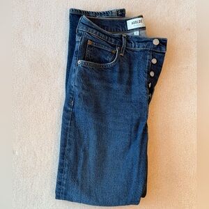Agolde Dark Blue Straight Leg Jeans